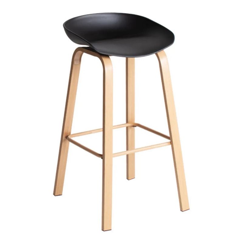 GENERICO - Taburete Estilo Nordico NEGRO