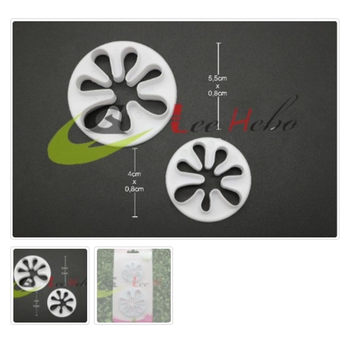 GENERICO - Cortador De Galletas Plastico Figura Flor 2 Piezas