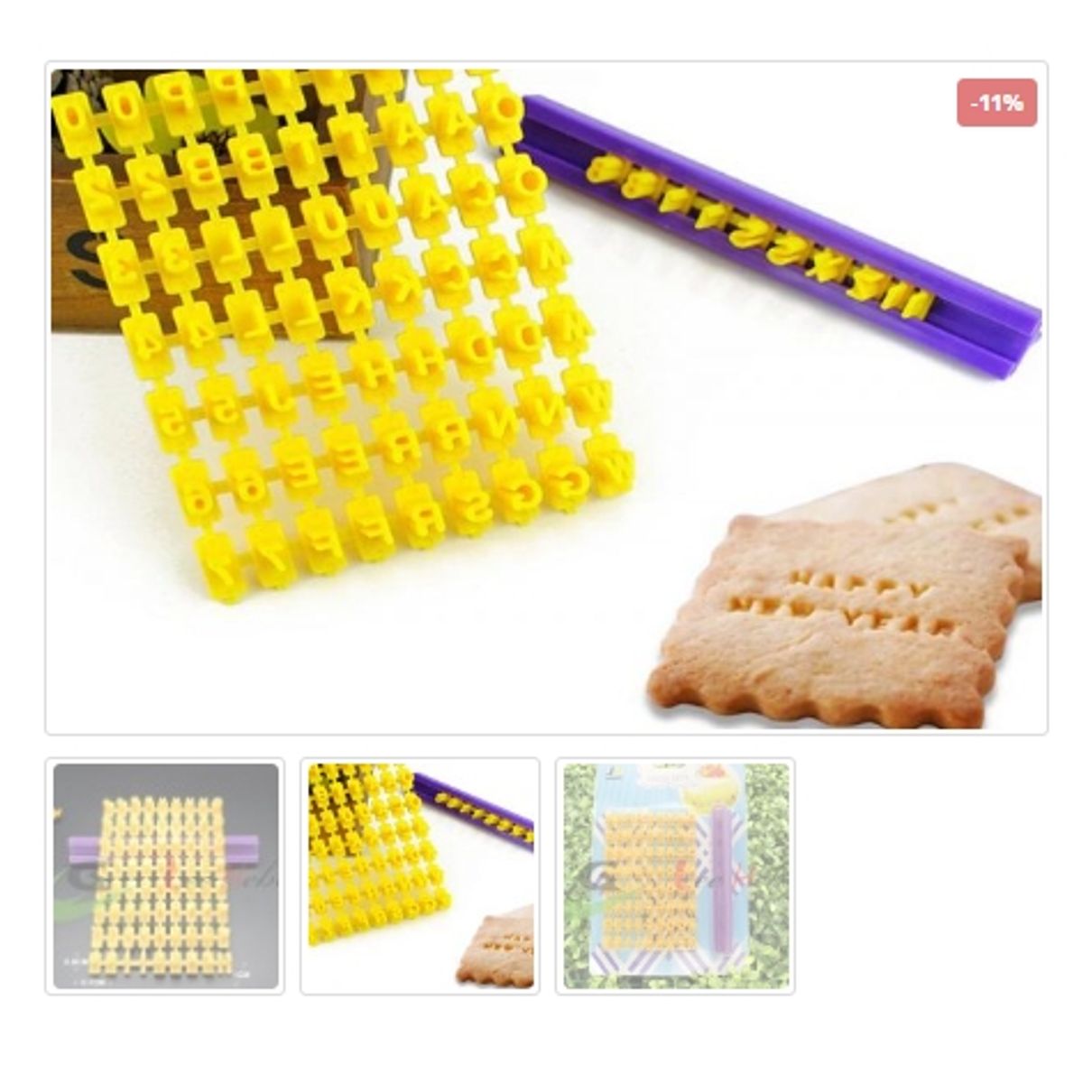 GENERICO - Cortador De Galletas Plastico Letras Y Numeros