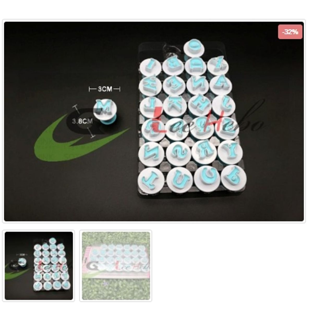 GENERICO - Cortador De Galletas Plastico Letras 26 Piezas