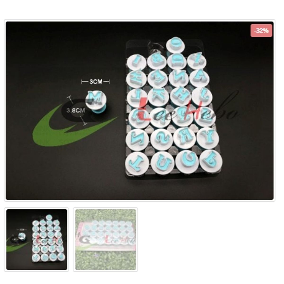 GENERICO - Cortador De Galletas Plastico Letras 26 Piezas