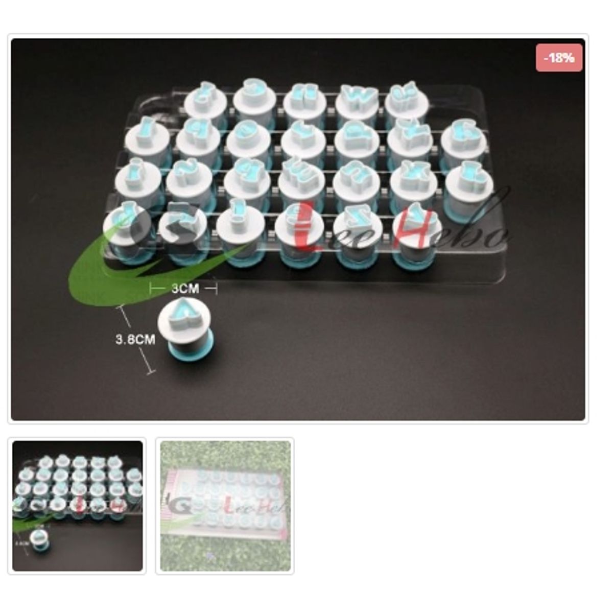 GENERICO - Cortador De Galletas Plastico Letras Minusculas 26 Piezas