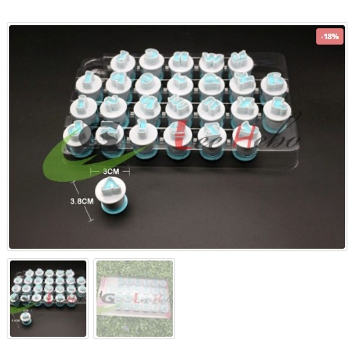 GENERICO - Cortador De Galletas Plastico Letras Minusculas 26 Piezas