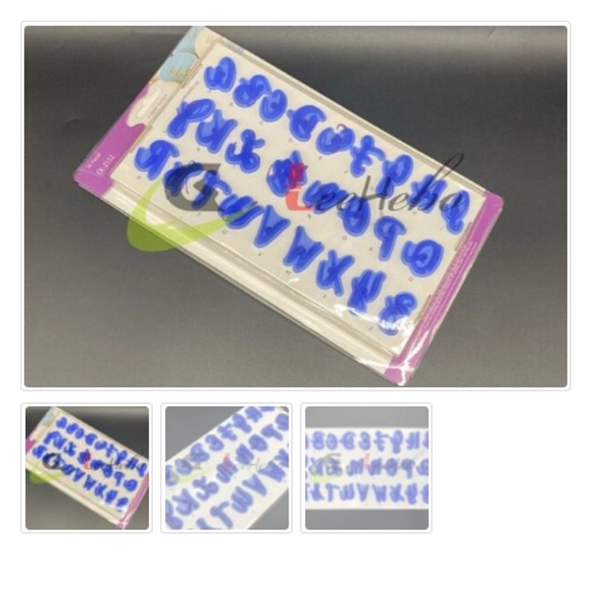 GENERICO - Cortador De Galletas Plastico Letras 26 Piezas Azul