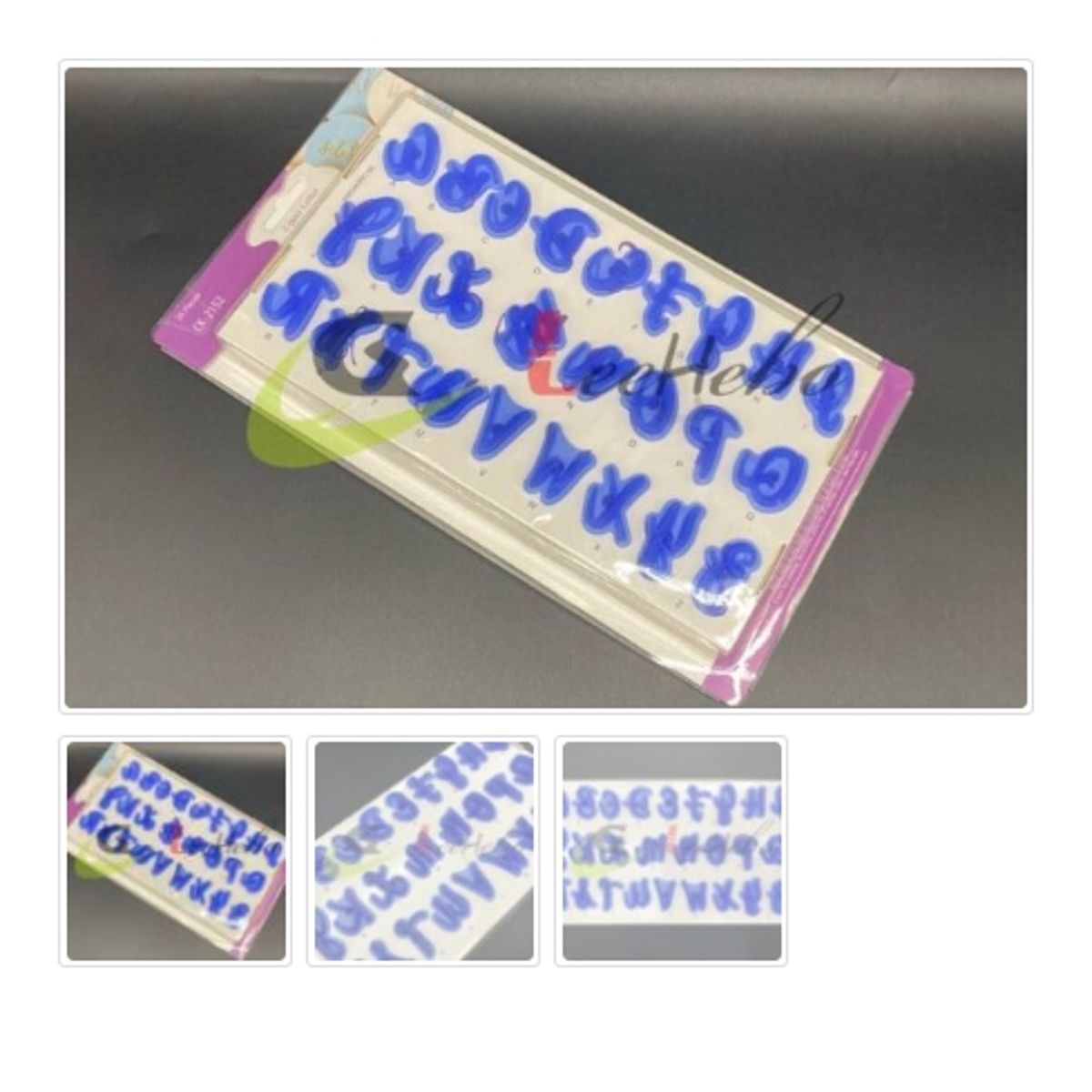 GENERICO - Cortador De Galletas Plastico Letras 26 Piezas Azul