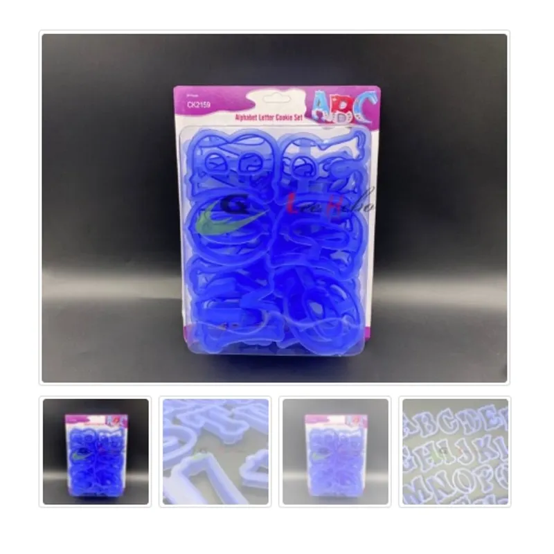GENERICO - Cortador De Galletas Plastico Letras 26 Pcs Azul