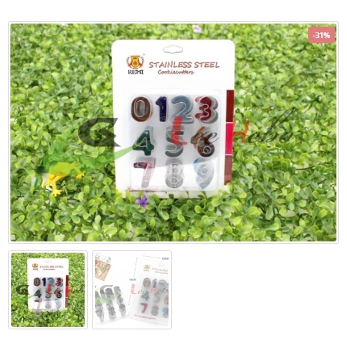 GENERICO - Cortador Galletas Numeros De Metal 10 Pcs