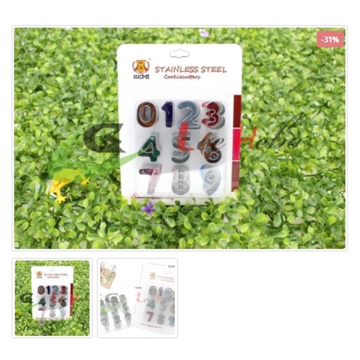 GENERICO - Cortador Galletas Numeros De Metal 10 Pcs