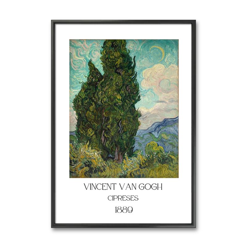 GENERICO - CUADRO DECORATIVO CIPRESES DE VAN GOGH