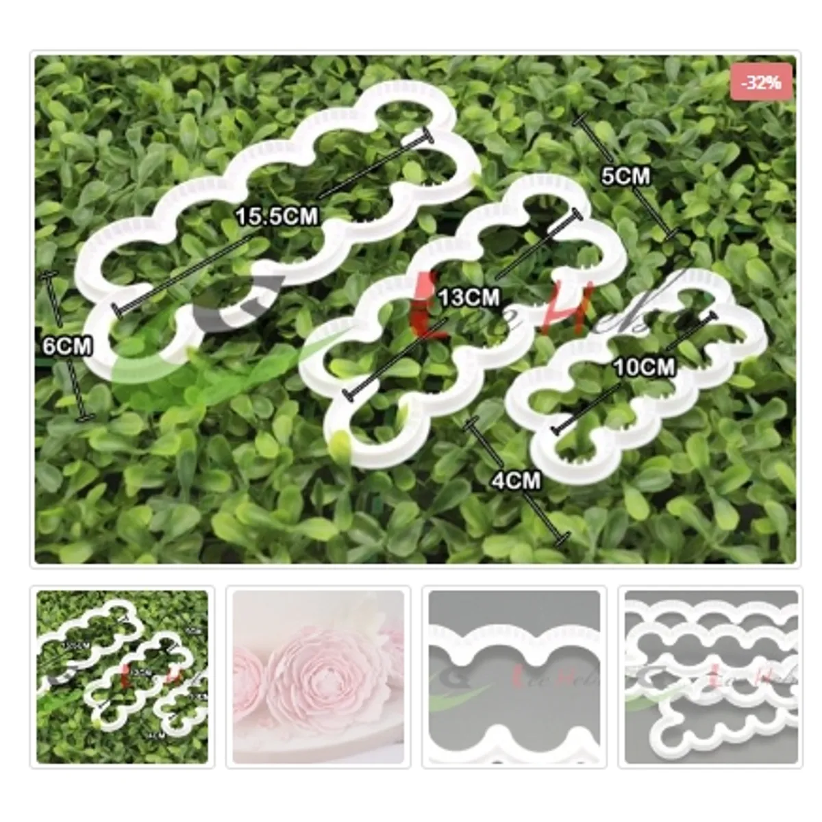 GENERICO - Cortador Galletas Plastico Flor 3 Pcs