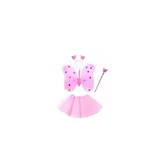 GENERICO - Disfraz Infantil Alas Niña Mariposa Falda Cintillo