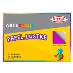 GENERICO - Papel Lustre ArteColor 20 Pliegos 14 Colores