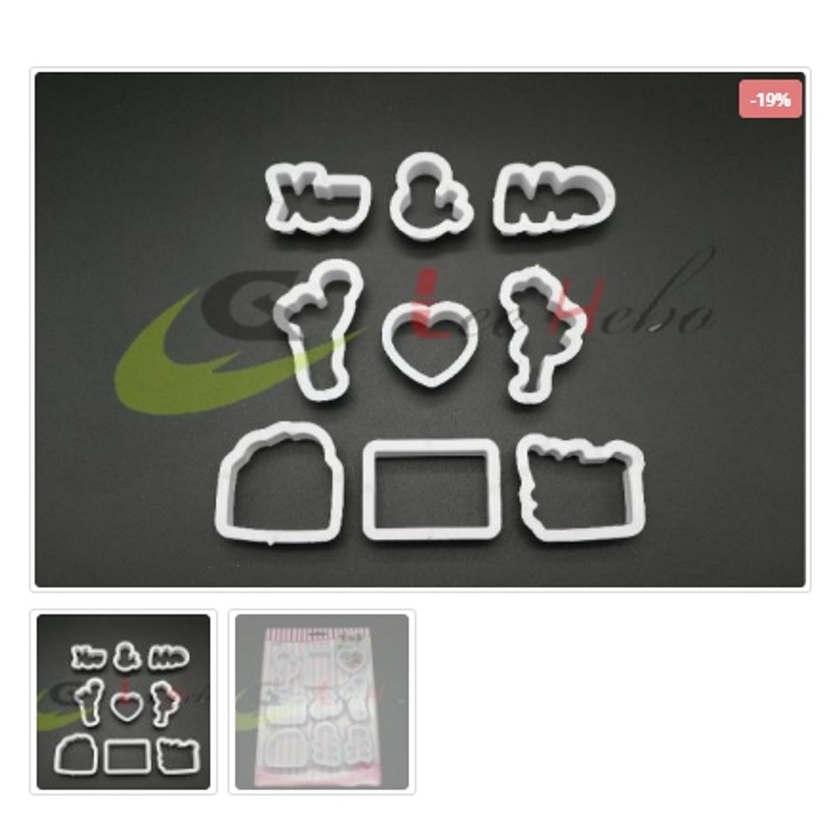 GENERICO - Cortador Plástico De Galletas 9 Piezas