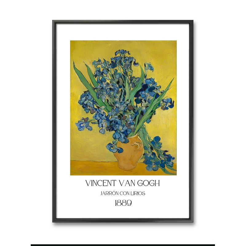 GENERICO - CUADRO DECORATIVO JARRÓN CON LIRIOS VAN GOGH