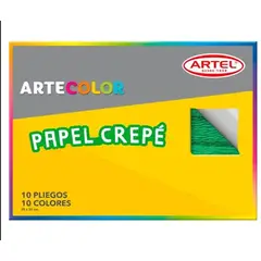 GENERICO - Cartulina Papel Crepe ArteColor 10 Pliegos 10 Colores