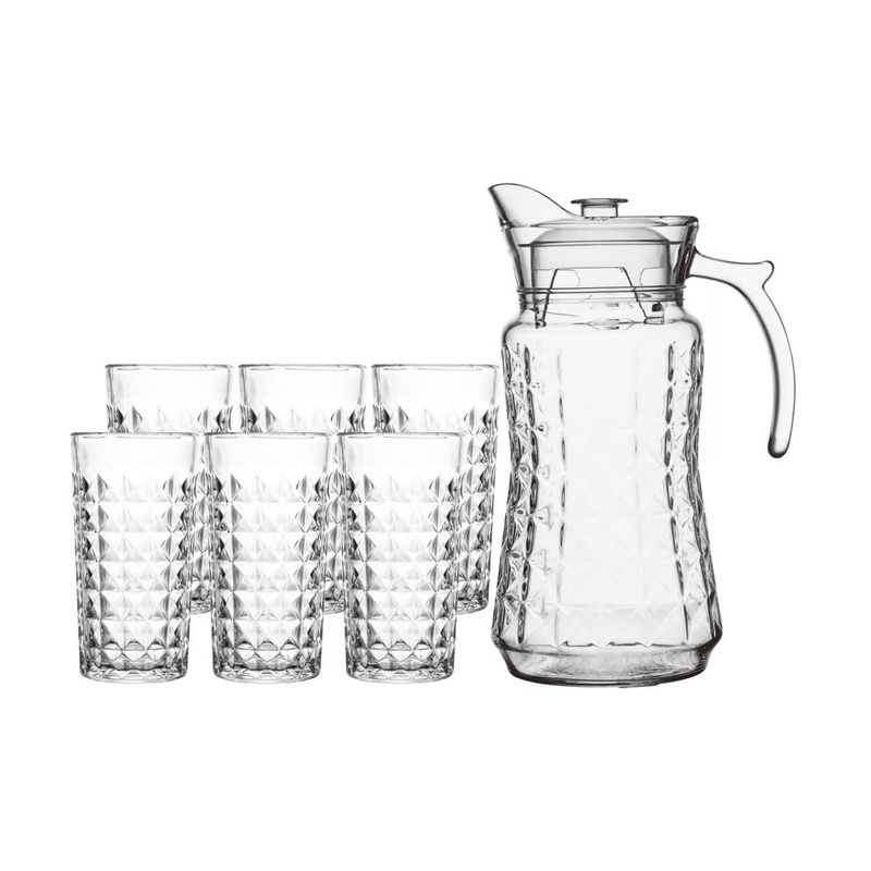 GENERICO - SET JUEGO DE JARRA Y VASOS DELI 7 PIEZAS