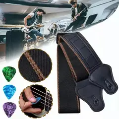 EDWINAYY - Strap Guitarra Bajo Ajustable Con Porta Plumillas Correa