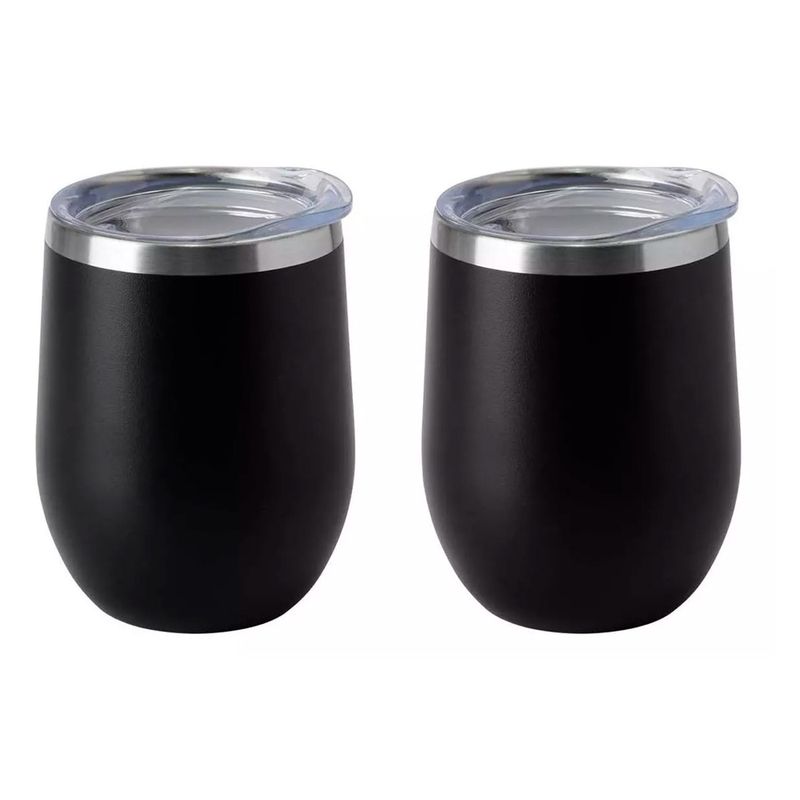 GENERICO - Vasos Térmicos Acero Inoxidable Frío-calor 340ml Set 2 Unides