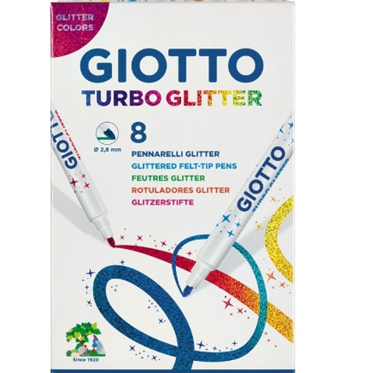 GENERICO - Marcadores Giotto Turbo Glitter 8 Unidades
