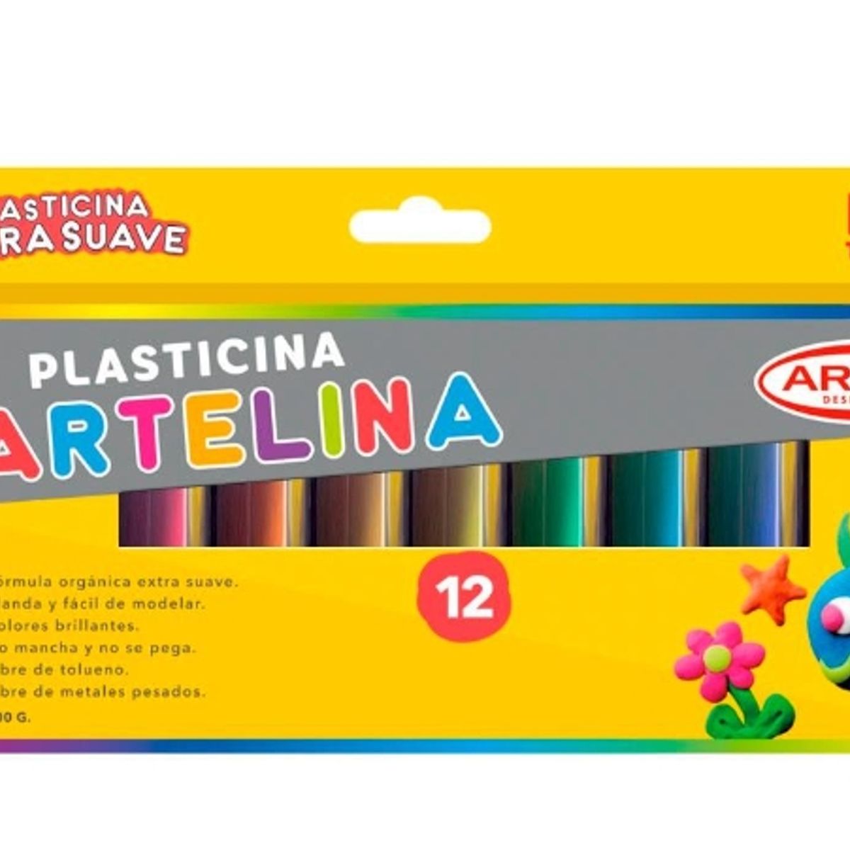 GENERICO - Plastilina Artelina 12 Unidades Artel