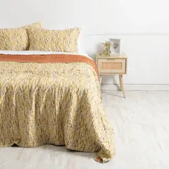 MASHINI - Quilt King Plazas Microfibra Estampado Loa