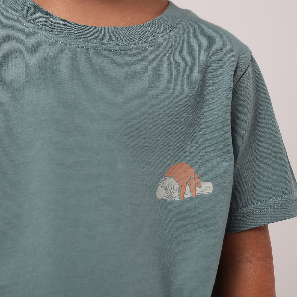 FROENS - Polera manga corta kids no worries verde - Algodón orgánico Froens