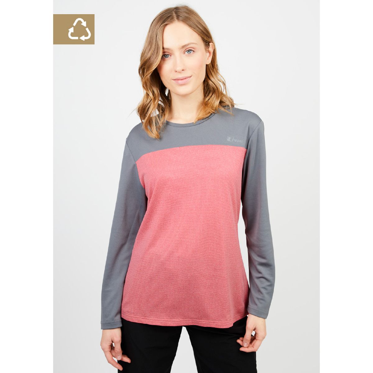 FROENS - Polera manga larga mujer MTB rosado froens