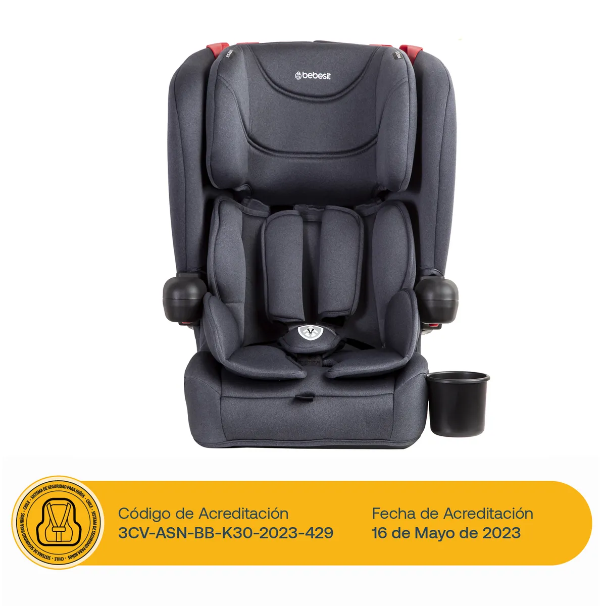 BEBESIT - Silla de Auto Butaca SmartFix Negro Bebesit