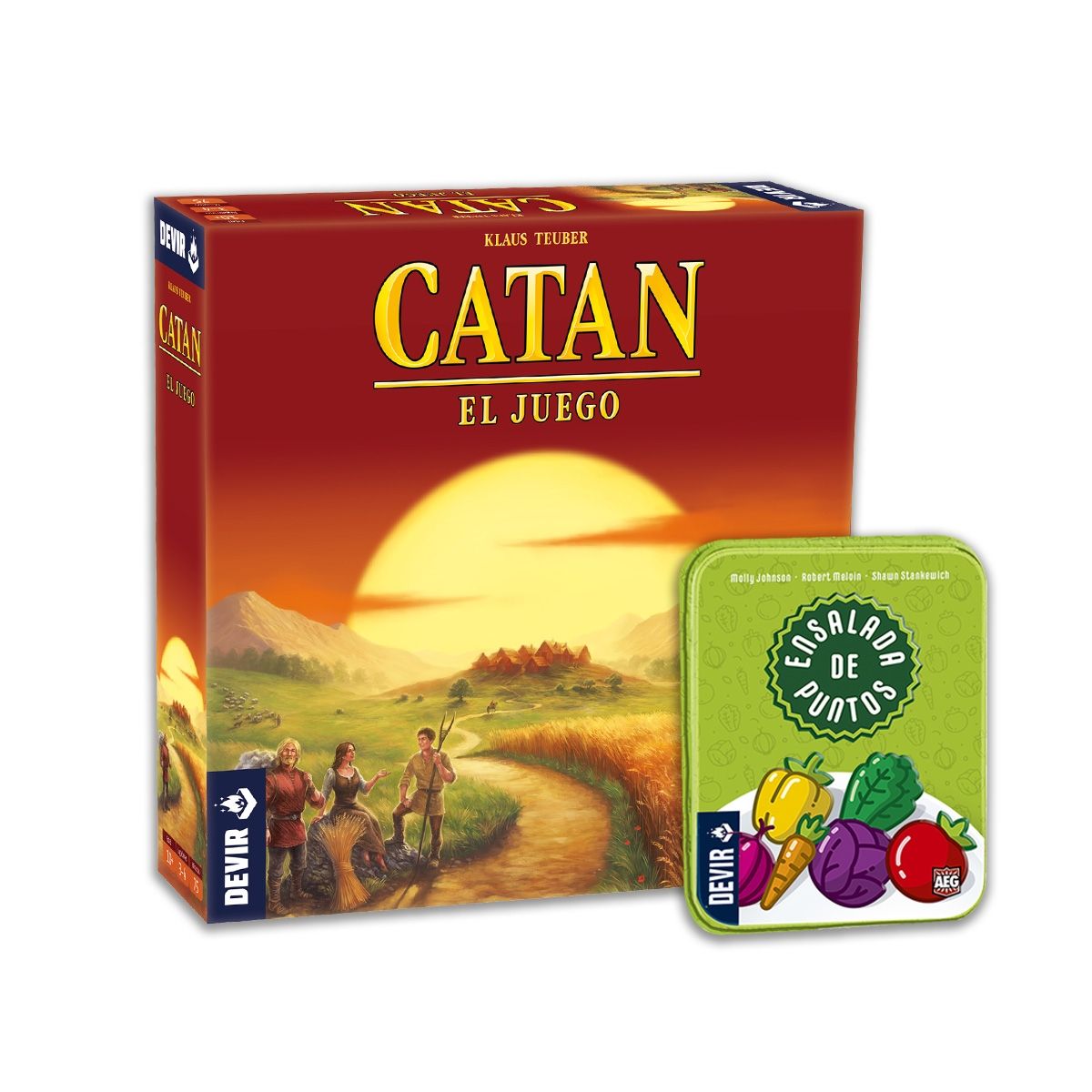 DEVIR - Catan Basico y Ensalada de Puntos - Pack Juegos de mesa