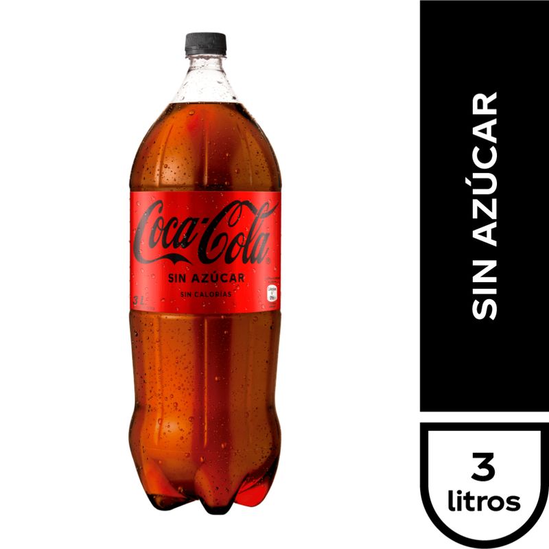 COCA COLA - Bebida Coca Cola Sin Azúcar 3000cc