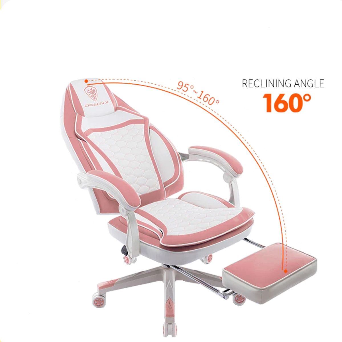 GENERICO - Silla Gamer Dowinx Color Rosa y Blanco Modelo LS-TH