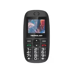TECNOLAB - Telefono Senior Adulto Mayor 4G Negro Doble SIM Card