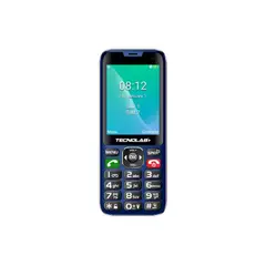 TECNOLAB - Telefono Senior Adulto Mayor 4G Azul Doble SIM Card TL487