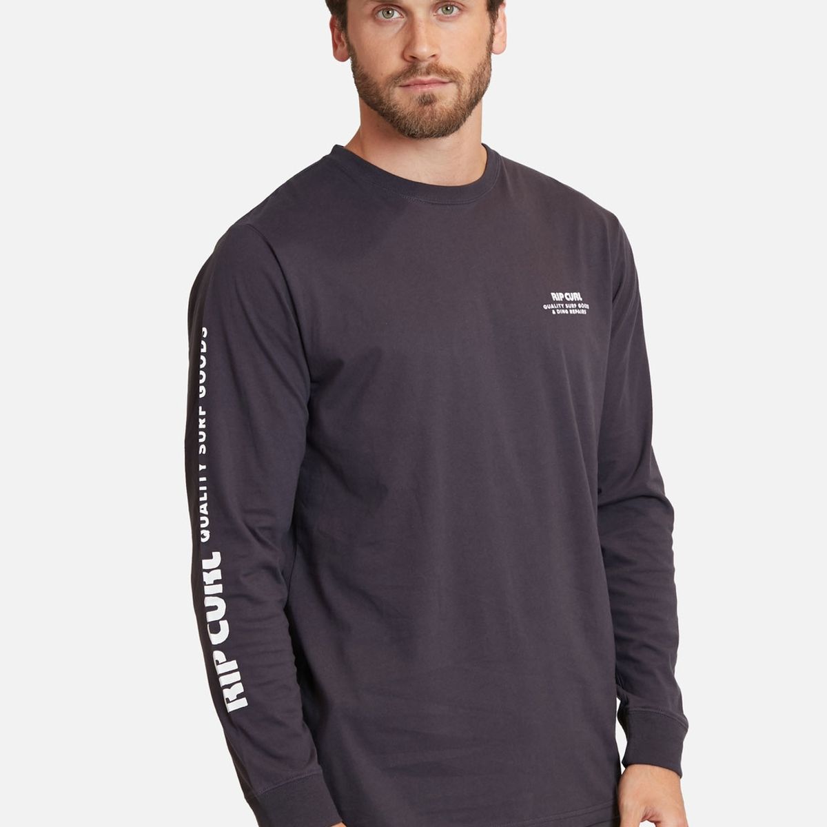 RIP CURL - Polera Heritage Ding Repairs Gris Hombre Rip Curl