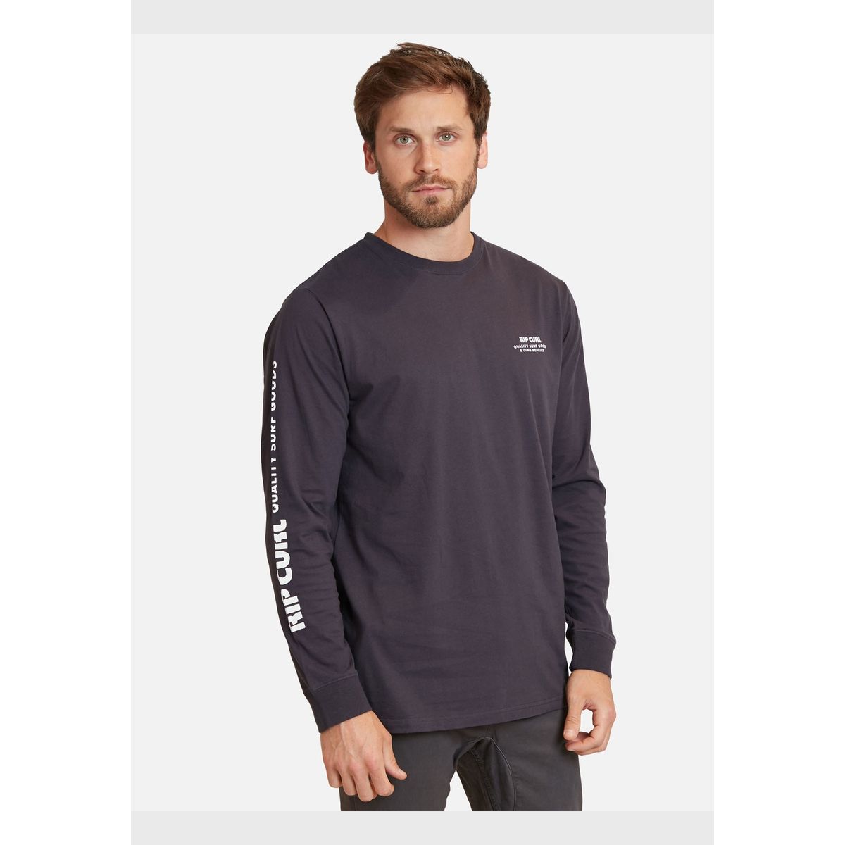RIP CURL - Polera Heritage Ding Repairs Gris Hombre Rip Curl