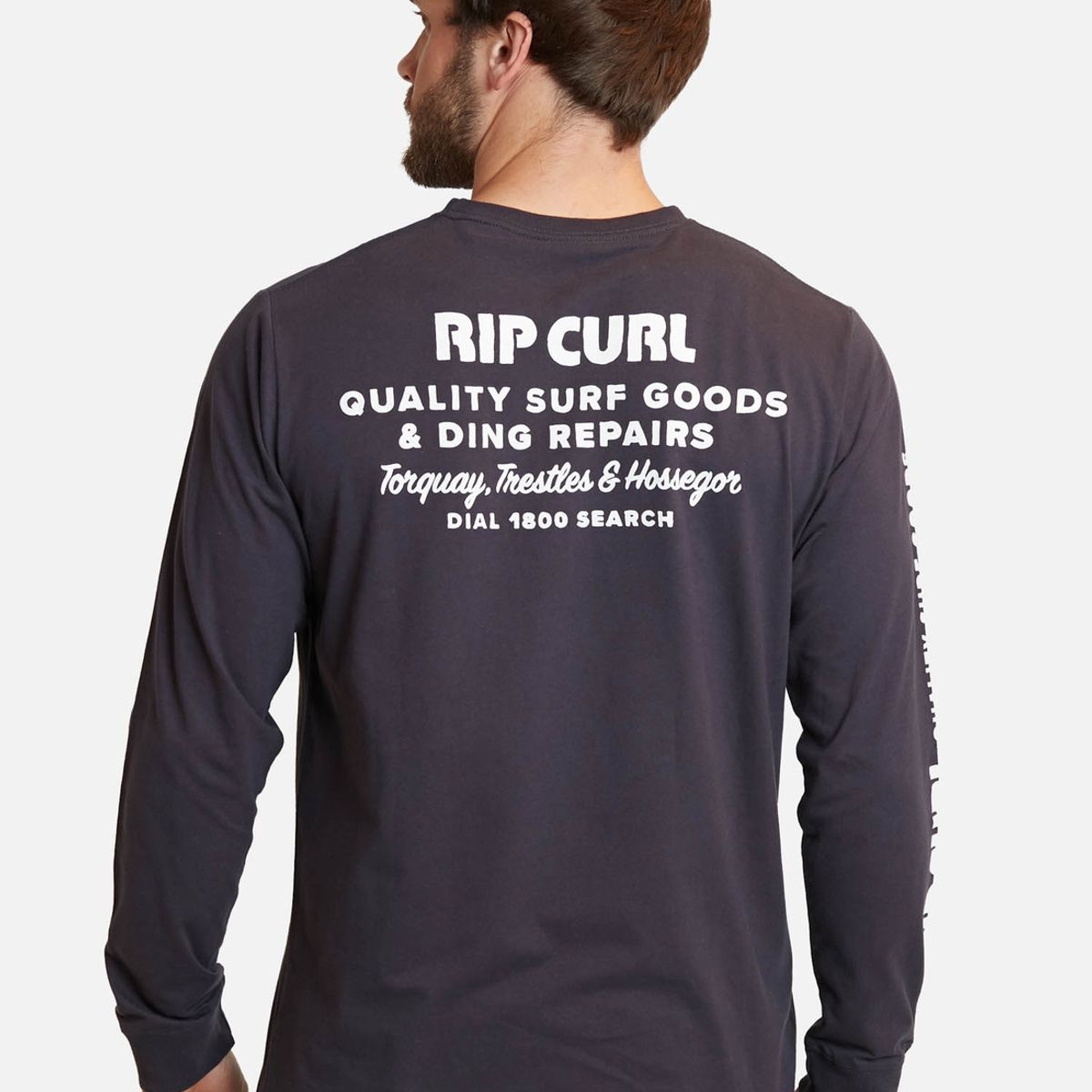 RIP CURL - Polera Heritage Ding Repairs Gris Hombre Rip Curl