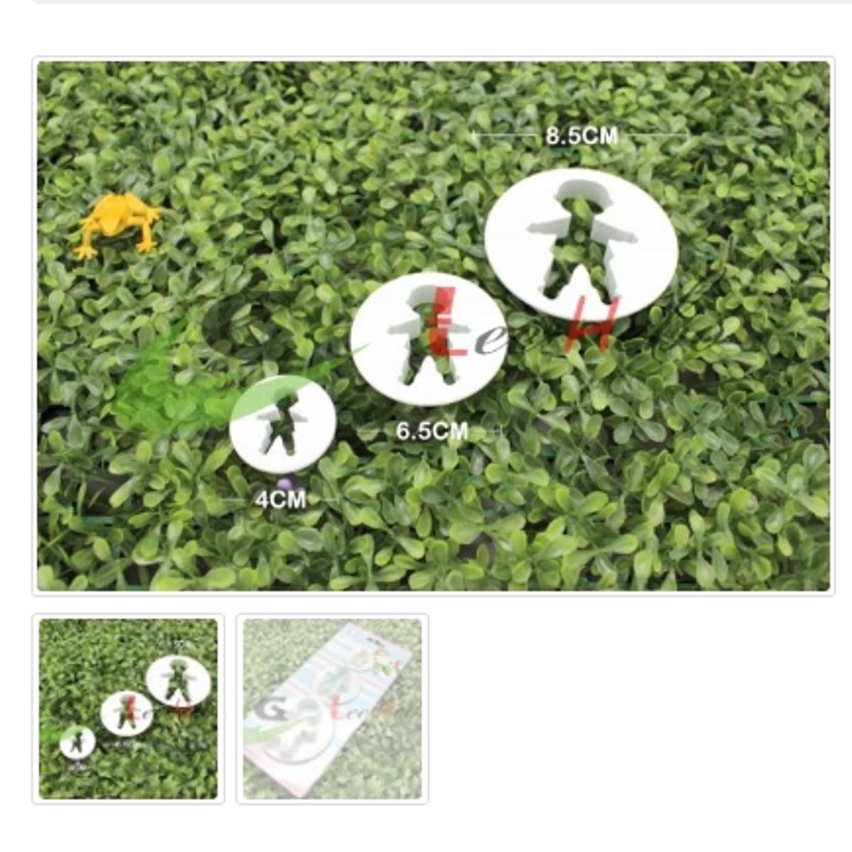 GENERICO - Cortador De Galletas 3 Piezas Plastico Figura Muñeco-Niño