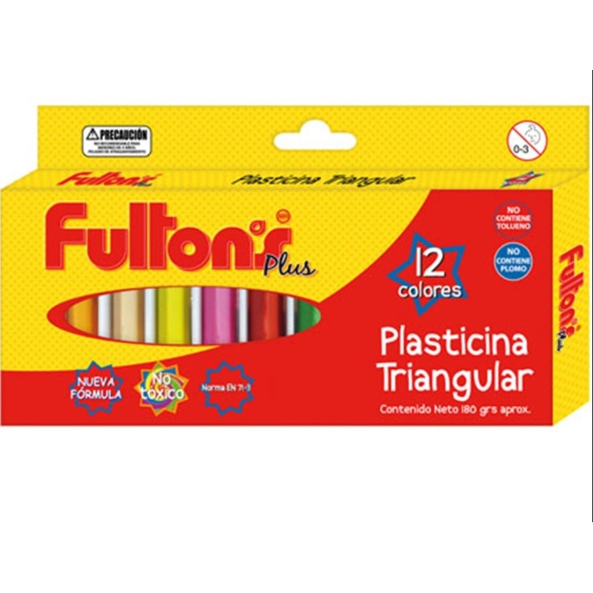 GENERICO - Plastilina Triangular Fulton's PLus 12 Colores
