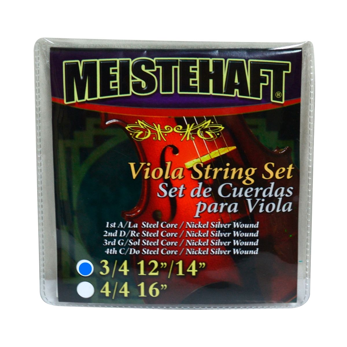 MEISTEHAFT - SET DE CUERDA PARA VIOLA 3-4 MEISTEHAFT