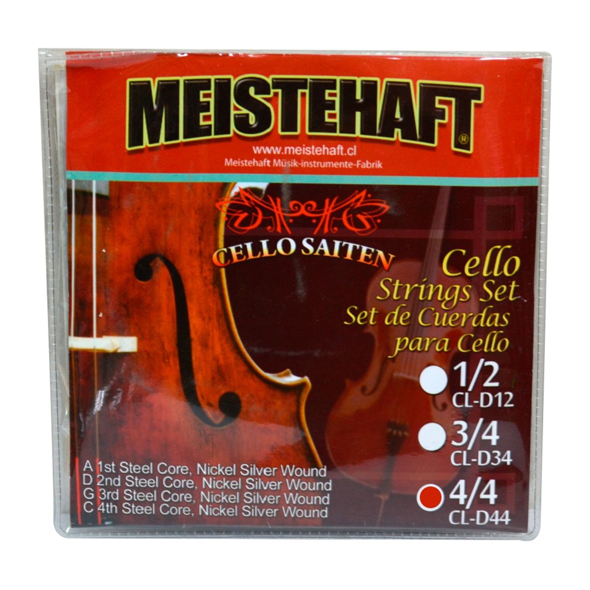 MEISTEHAFT - SET DE CUERDAS 4-4 PARA CELLO MEISTEHAFT