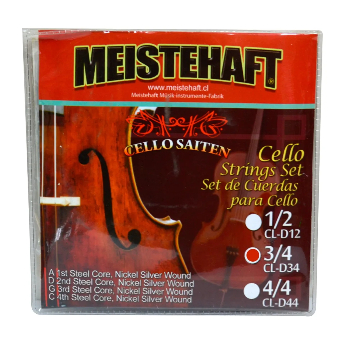 MEISTEHAFT - SET DE CUERDAS 3-4 PARA CELLO MEISTEHAFT