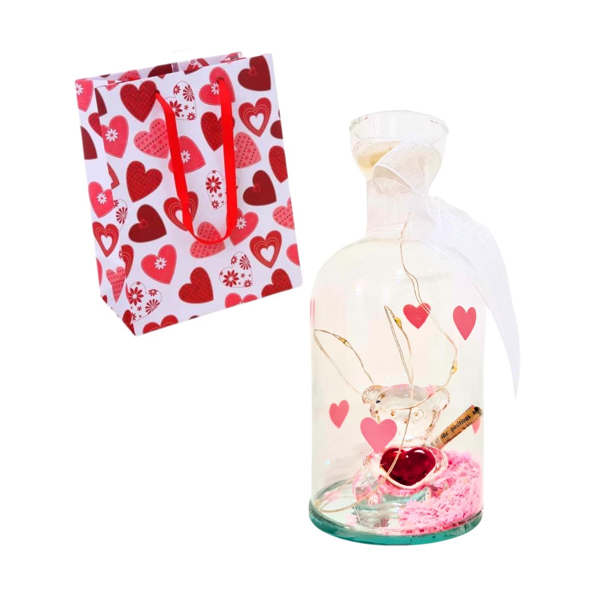 GENERICO - Oso Brillante En Cúpula De Vidrio  Luces Bolsa Regalo