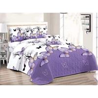 CUBRECAMA KING CON TELA QUILTS DE VERANO CON DISEÑO MARIPOSA  TF