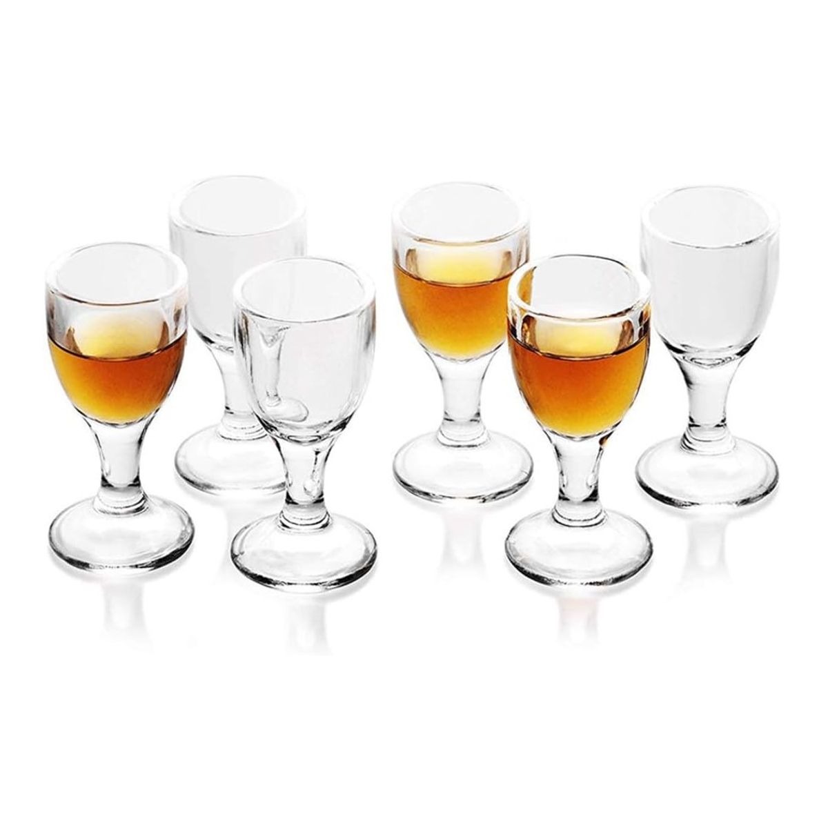 GENERICO - SET DE 6 MINI COPAS DE VINO VIDRIO 12ML