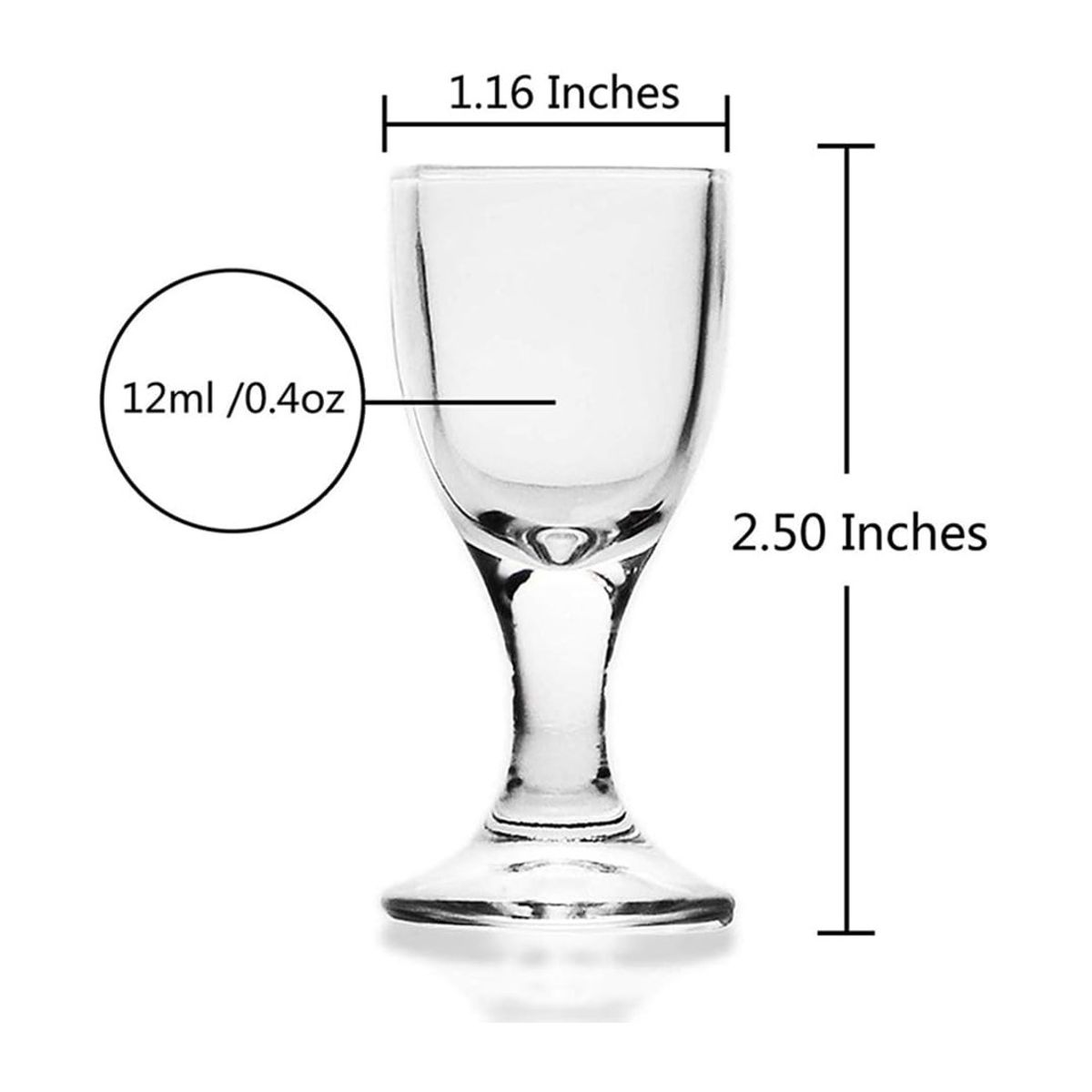 GENERICO - SET DE 6 MINI COPAS DE VINO VIDRIO 12ML