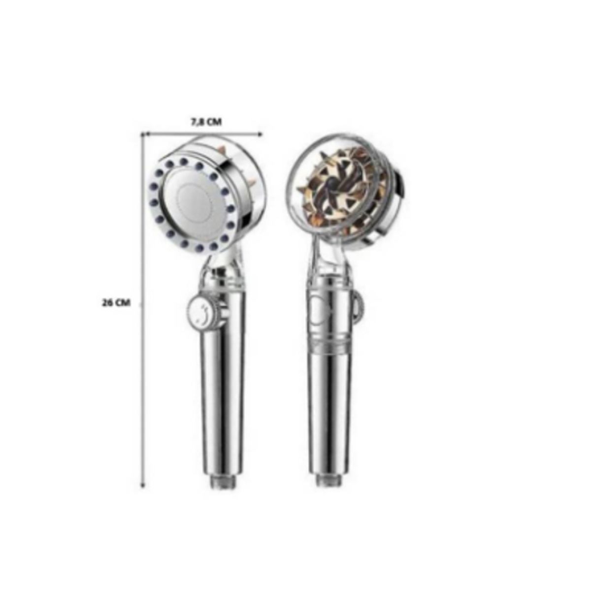 GENERICO - Ducha Hélice Turbina Mano De Alta Presión Cabezal Ducha