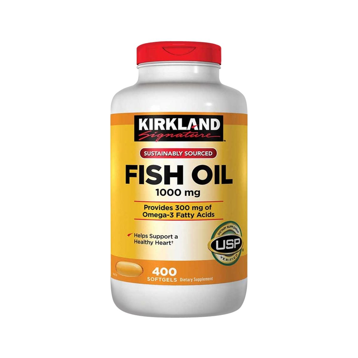 KIRKLAND - Fish OIL 1000mg 400 Tabs - Kirkland