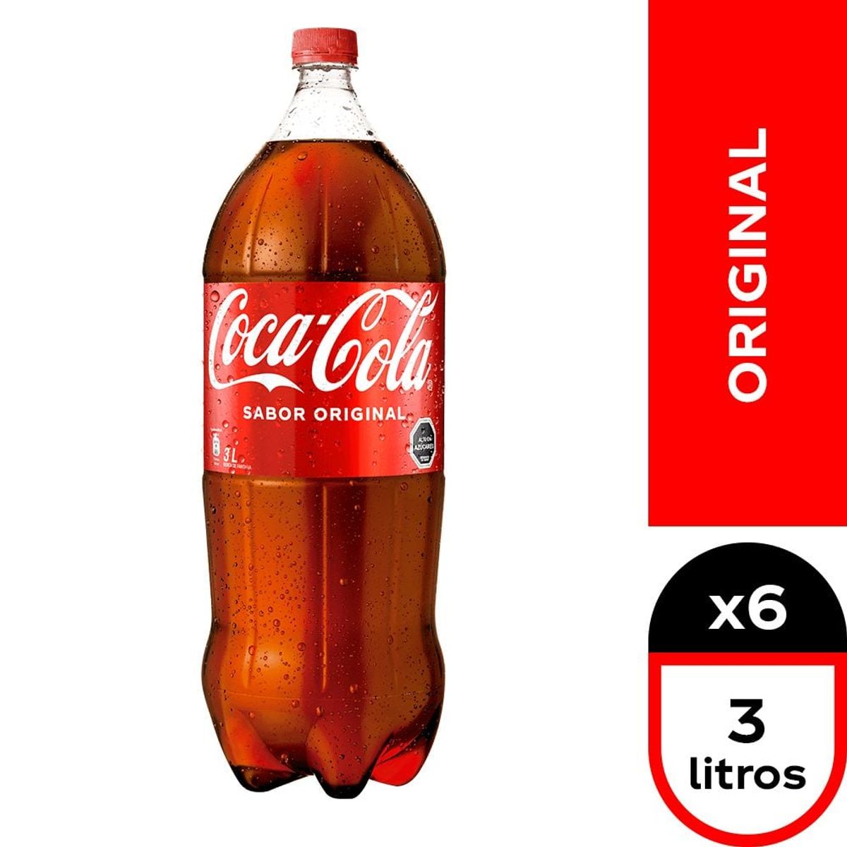 COCA COLA - 6x Bebida Coca Cola Original 3000cc