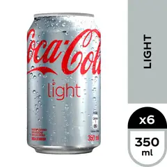 COCA COLA - 6x Bebida Light Lata 350cc