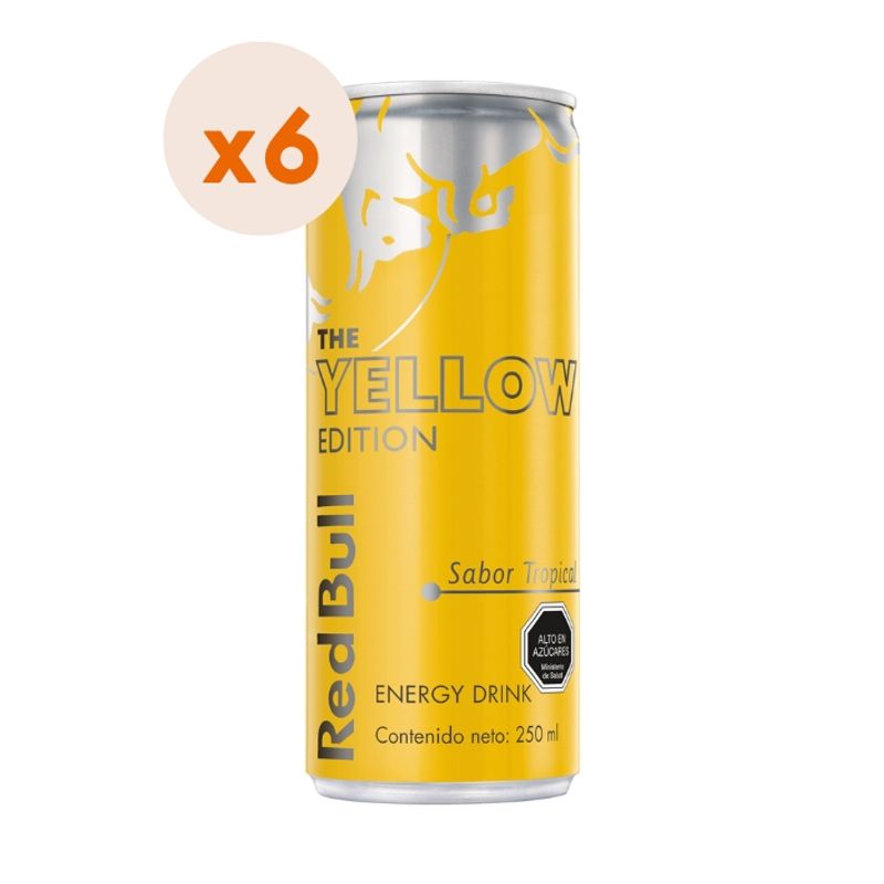 RED BULL - 6x Bebida Energética Red Bull Yellow Edition 250cc